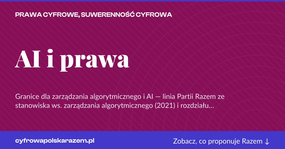 Karta social do udostępnienia: AI i prawa